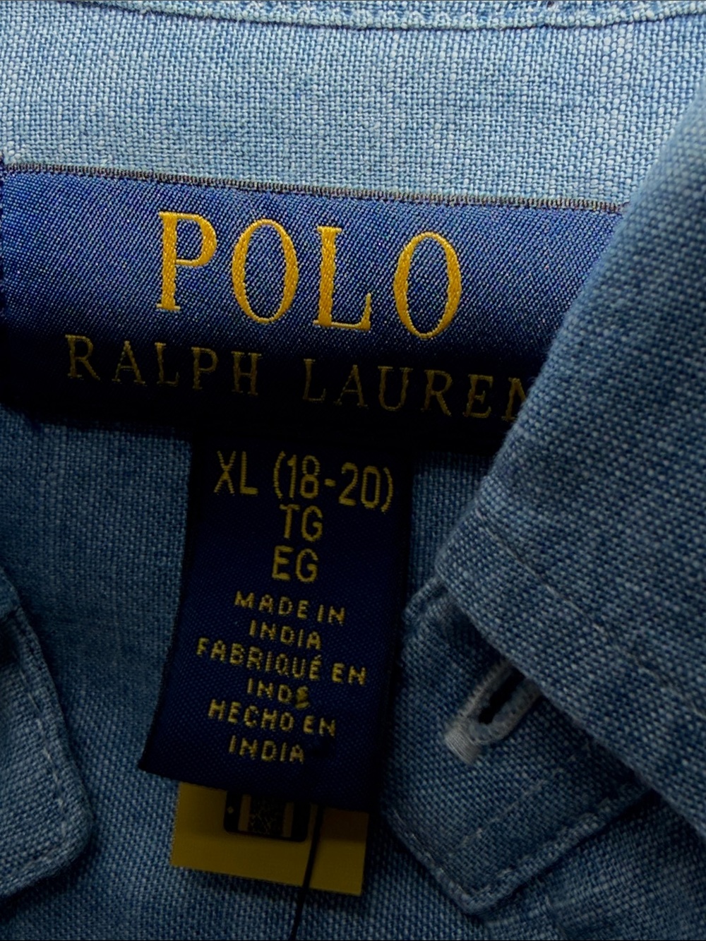Polo by Ralph Lauren Chambray Button-Down Shirt in Light Blue unisex. - Picture 6 of 9